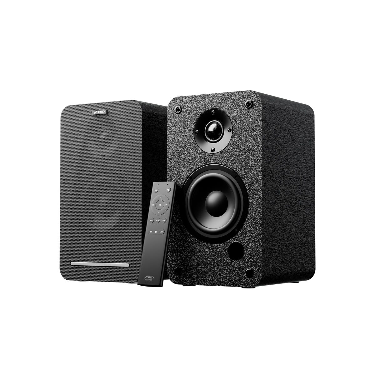 F&D R40BT 60W Powered Bluetooth Bookshelf Speakers with 4-Inch Woofer & Optical Input