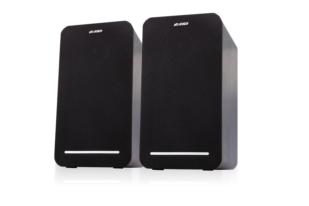 F&D R40BT 60W Powered Bluetooth Bookshelf Speakers with 4-Inch Woofer & Optical Input