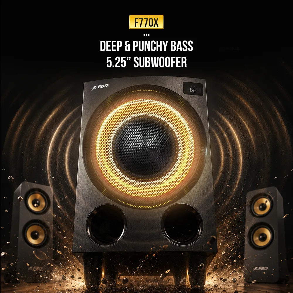 Fenda F770X 2.1 Multimedia Speaker | Powerful Bass & RGB Atmosphere