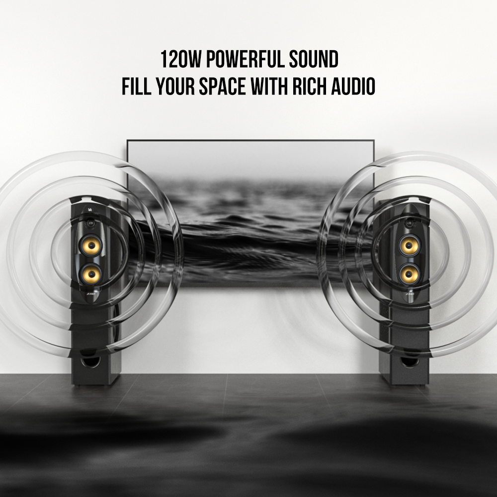 Fenda T-60X Pro 2.0 Multimedia Speaker | Powerful Wooden Stereo Sound
