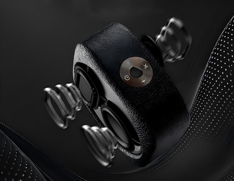 RW10 retro-styled portable Bluetooth speaker, lightweight, durable, and water-resistant, placed outdoors.